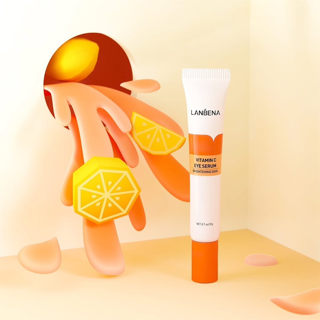 Sérum para os olhos LANBENA com Vitamina C e ação antiolheiras.