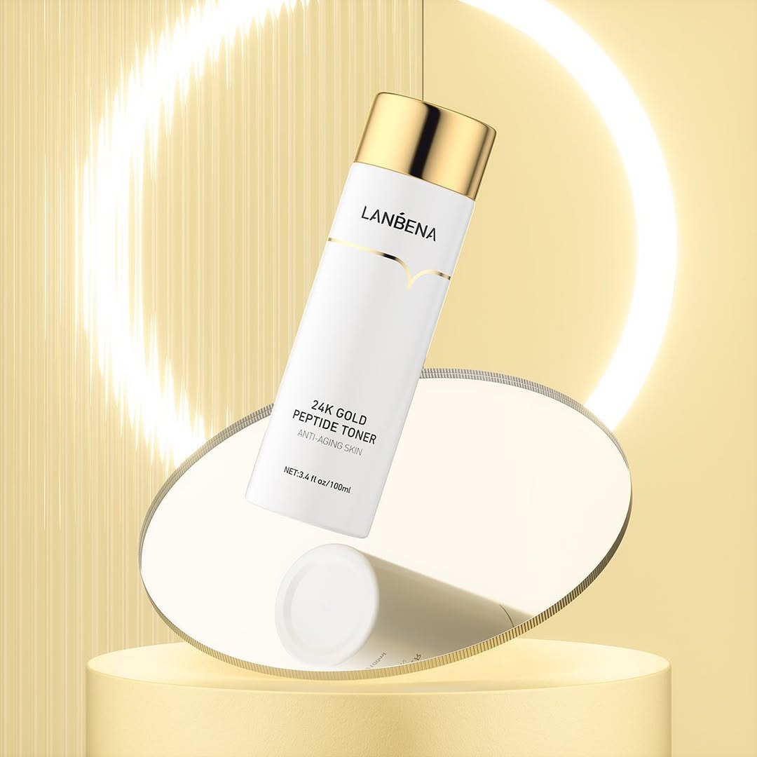 Ação antienvelhecimento com ouro coloidal e ativos calmantes.