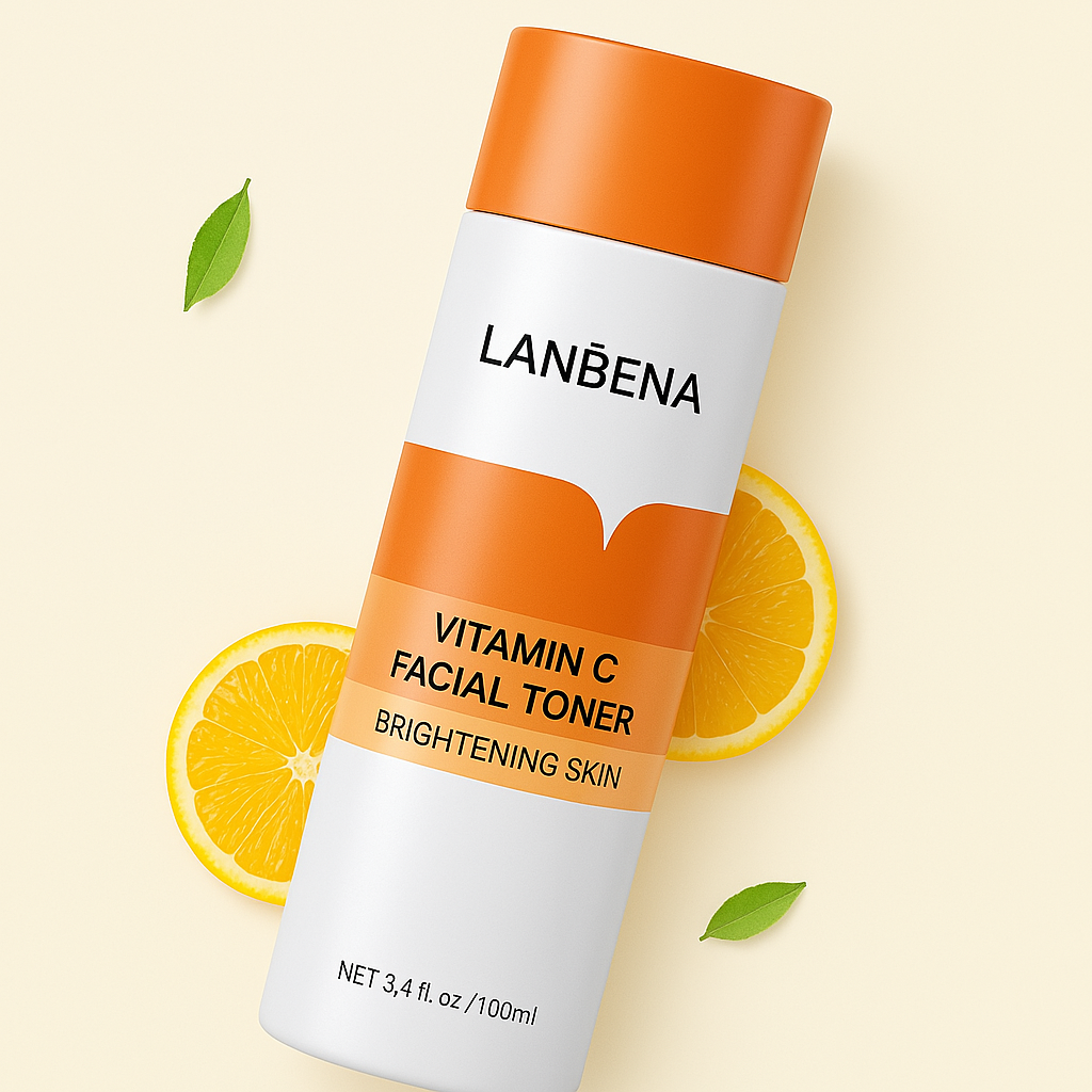 Tônico facial leve com Vitamina C para cuidados diários.