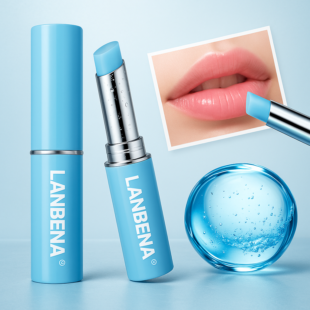Hidratante labial Lanbena que nutre e suaviza os lábios.