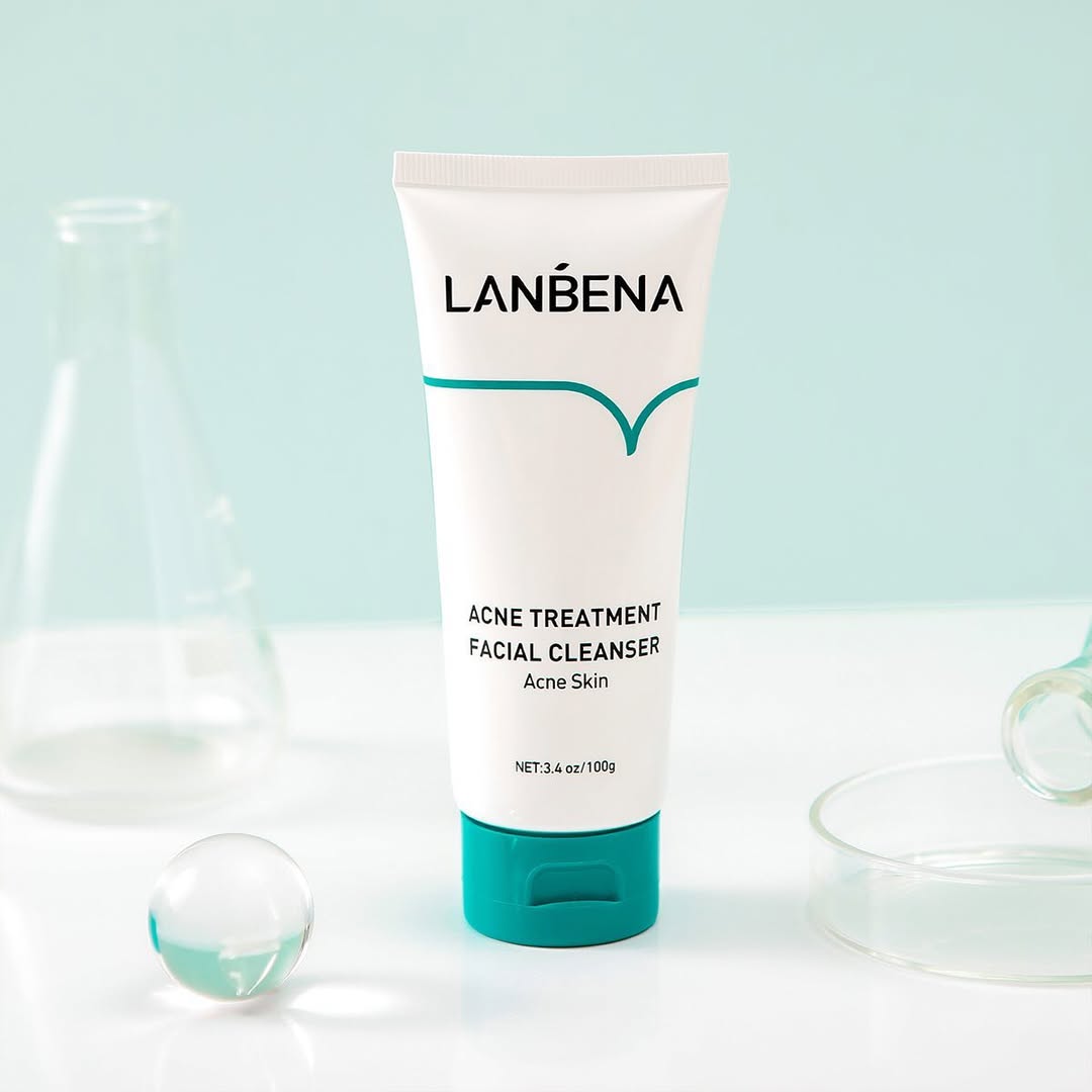 Produto Lanbena para controle de oleosidade e acne com fórmula calmante e eficaz