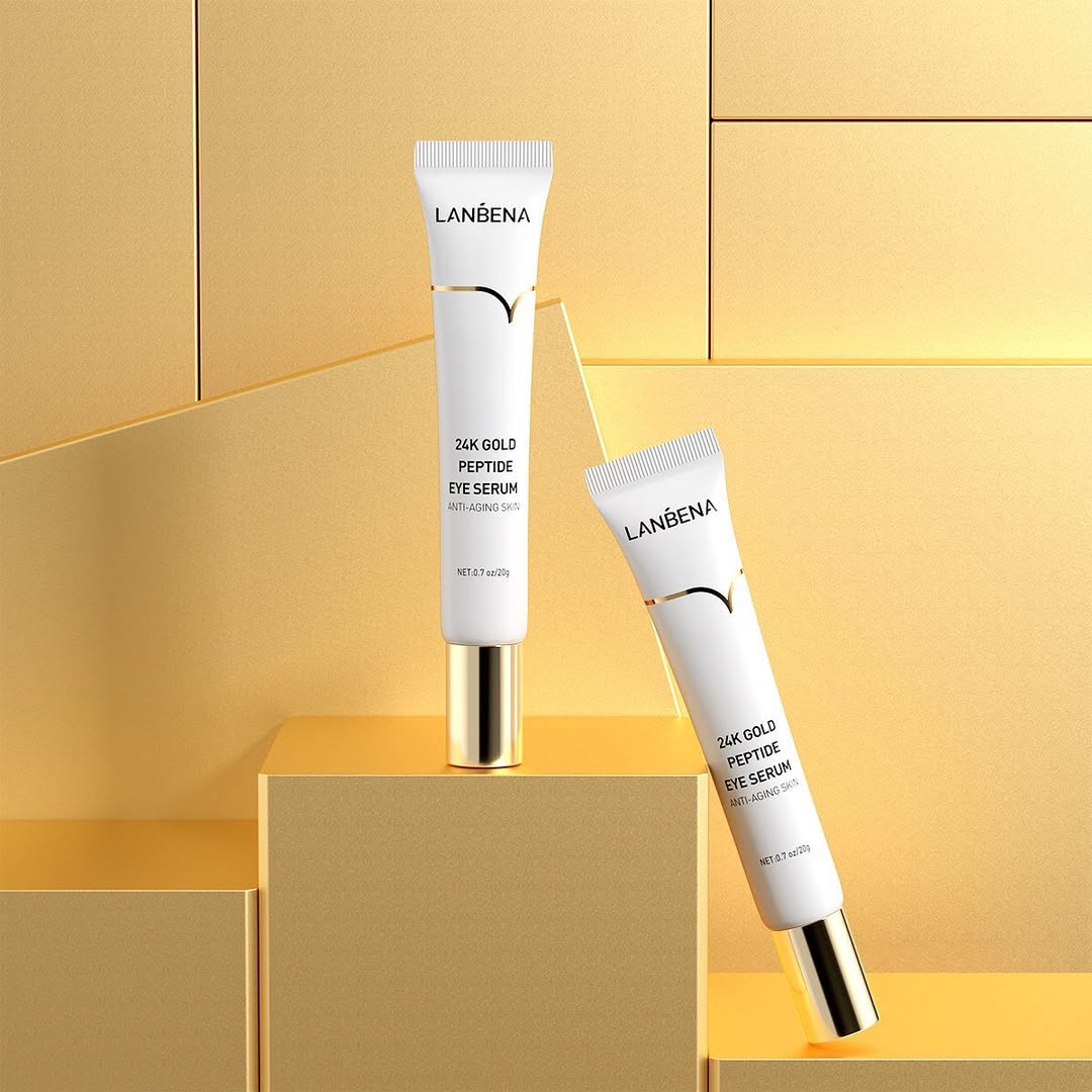 Sérum para olhos Lanbena com ouro 24K e efeito lifting.