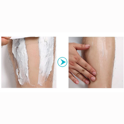 Fórmula calmante com Aloe Vera para depilação eficaz.