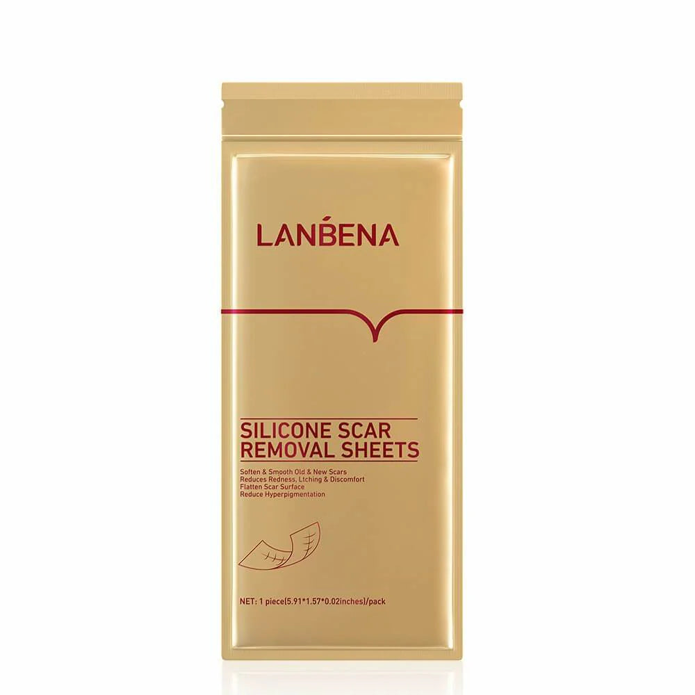 Folha de silicone Lanbena para suavizar e clarear cicatrizes.